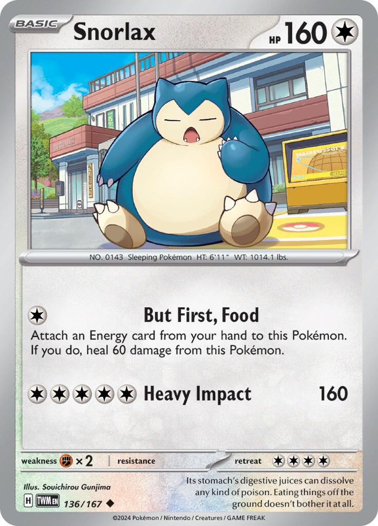 Snorlax (136/167) [Scarlet & Violet: Twilight Masquerade] | Galaxy Games LLC