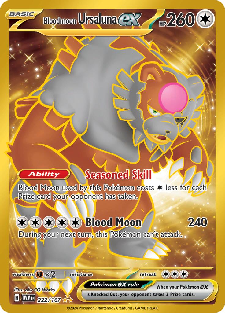 Bloodmoon Ursaluna ex (222/167) [Scarlet & Violet: Twilight Masquerade] | Galaxy Games LLC