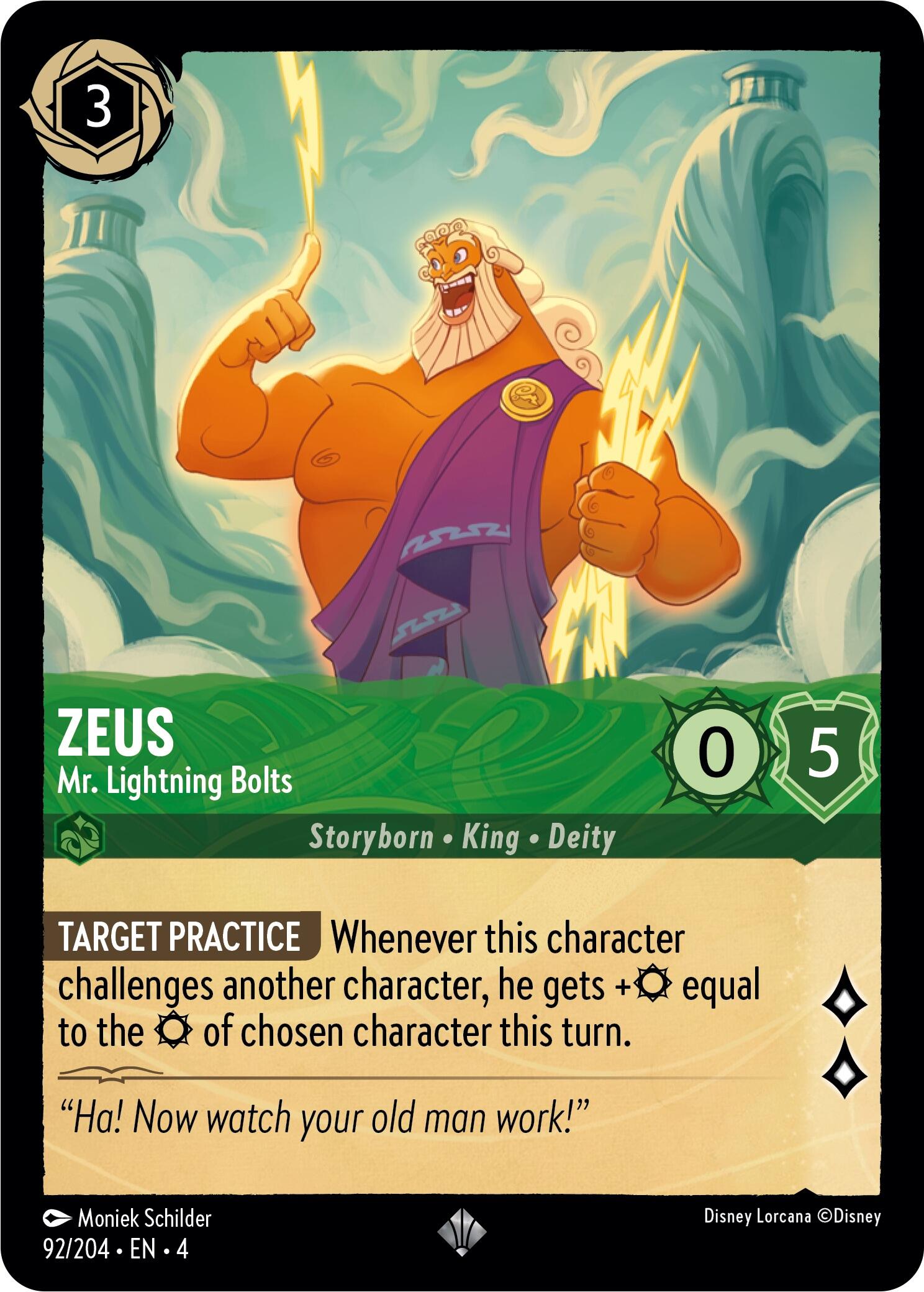 Zeus - Mr. Lightning Bolts (92/204) [Ursula's Return] | Galaxy Games LLC