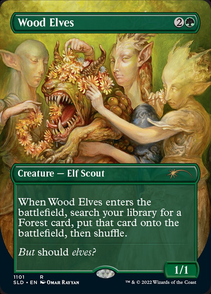 Wood Elves (Borderless) [Secret Lair Drop Series] | Galaxy Games LLC