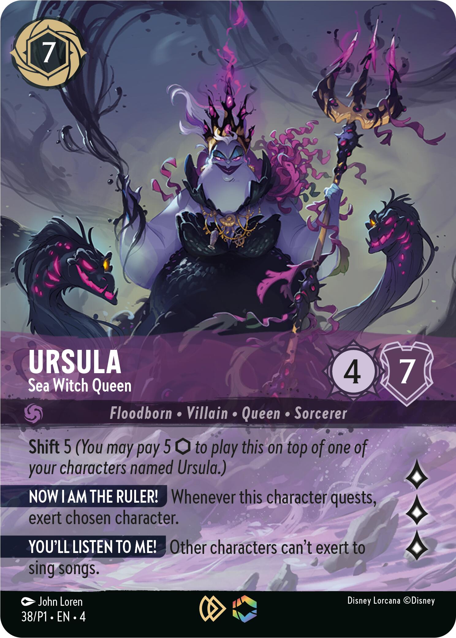 Ursula - Sea Witch Queen (Store Championship) (38) [Promo Cards] | Galaxy Games LLC