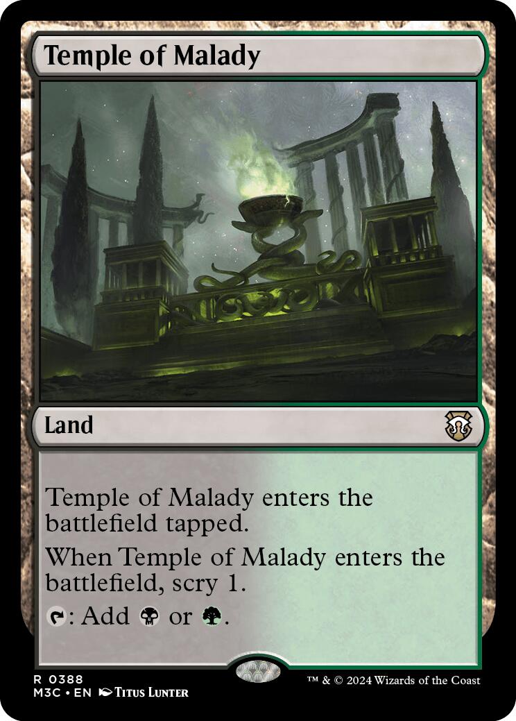 Temple of Malady [Modern Horizons 3 Commander] | Galaxy Games LLC