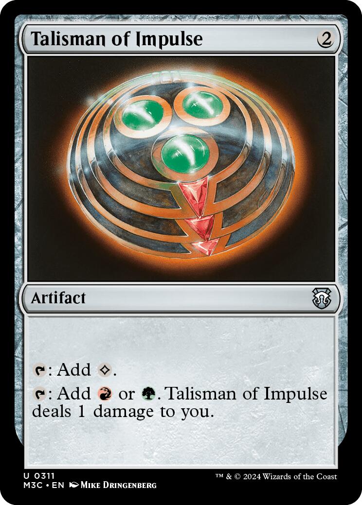 Talisman of Impulse [Modern Horizons 3 Commander] | Galaxy Games LLC