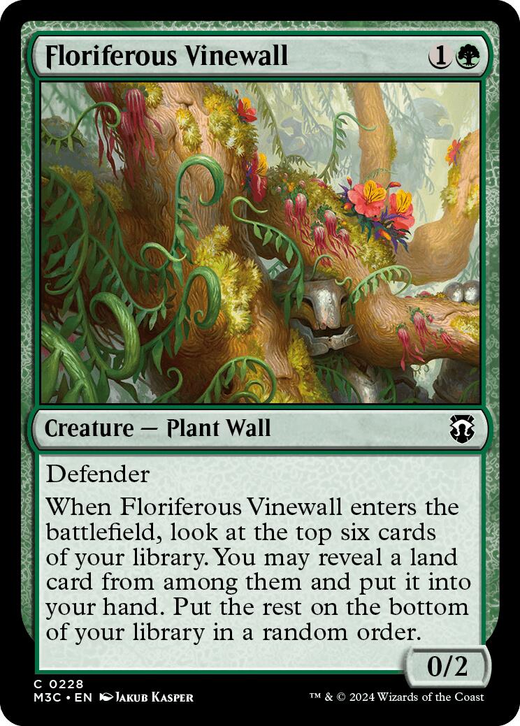 Floriferous Vinewall [Modern Horizons 3 Commander] | Galaxy Games LLC