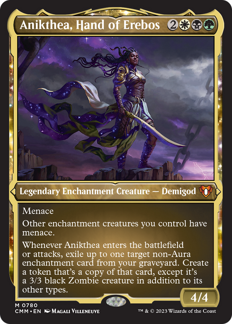 Anikthea, Hand of Erebos (Display Commander) (Foil Etched) [Commander Masters] | Galaxy Games LLC