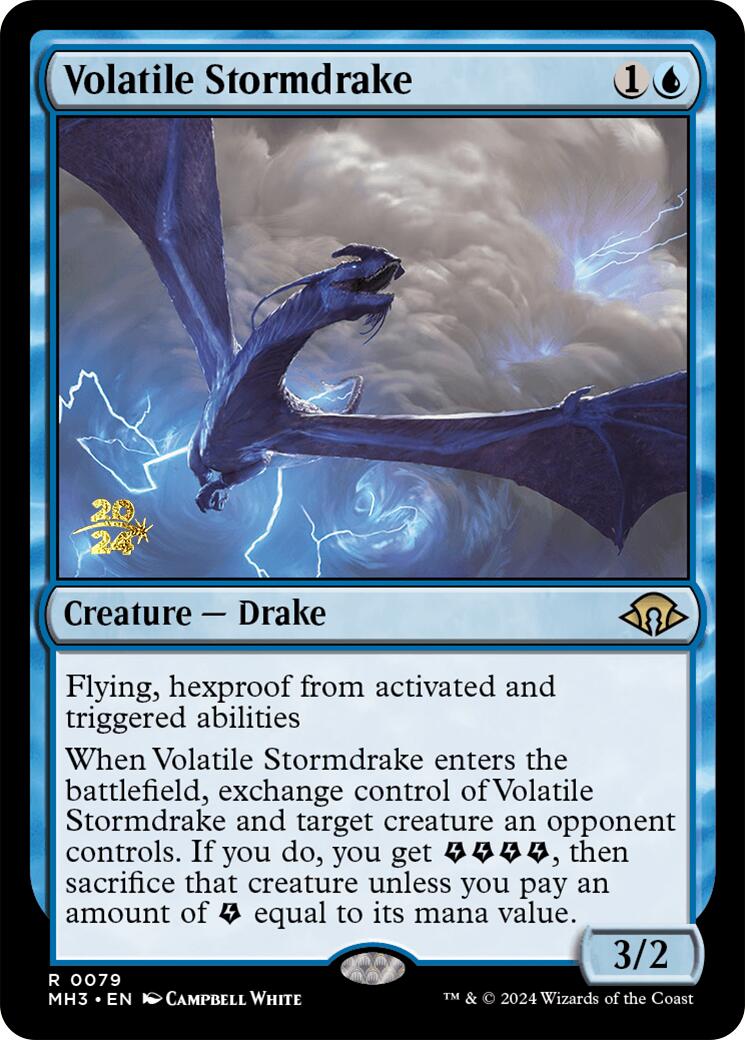 Volatile Stormdrake [Modern Horizons 3 Prerelease Promos] | Galaxy Games LLC