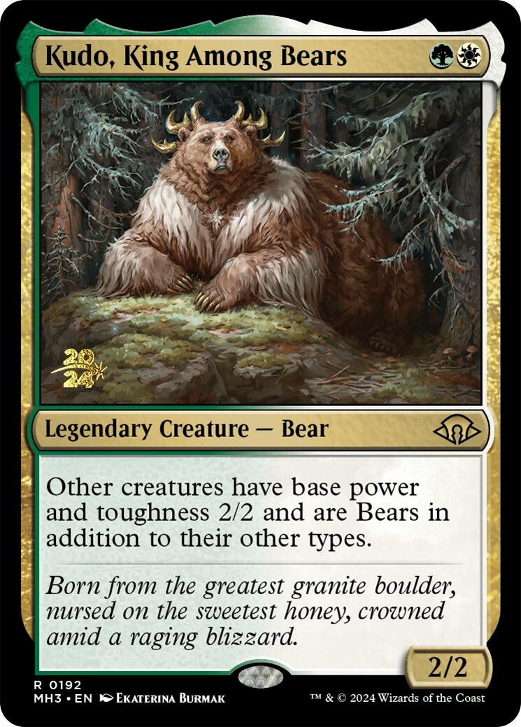 Kudo, King Among Bears [Modern Horizons 3 Prerelease Promos] | Galaxy Games LLC