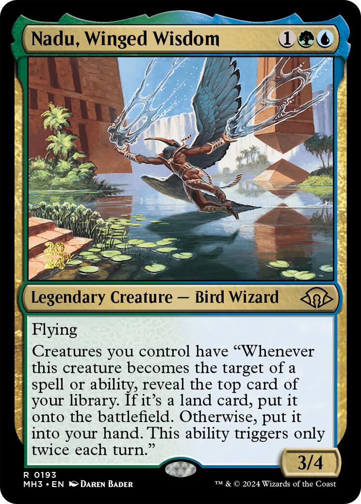 Nadu, Winged Wisdom [Modern Horizons 3 Prerelease Promos] | Galaxy Games LLC