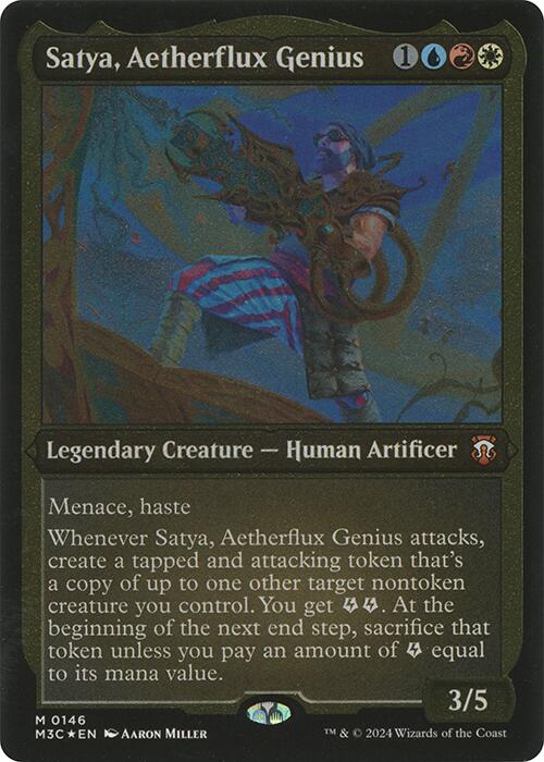 Satya, Aetherflux Genius (Display Commander) [Modern Horizons 3 Commander] | Galaxy Games LLC