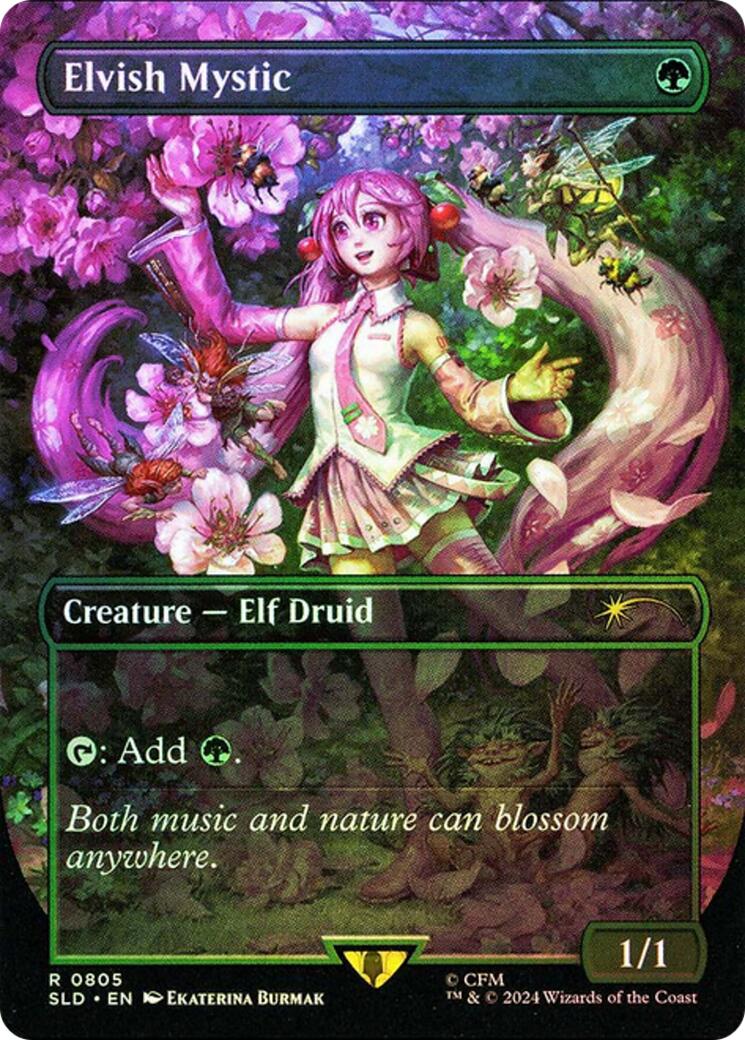 Elvish Mystic (0805 - Japanese Rainbow Foil) [Secret Lair Drop Series] | Galaxy Games LLC