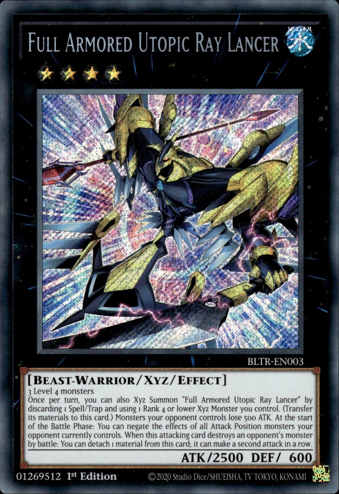 Full Armored Utopic Ray Lancer [BLTR-EN003] Secret Rare | Galaxy Games LLC