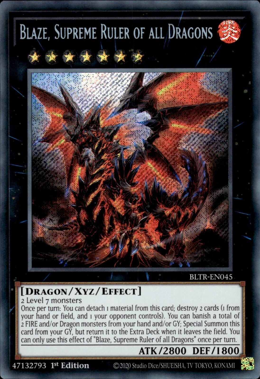 Blaze, Supreme Ruler of all Dragons [BLTR-EN045] Secret Rare | Galaxy Games LLC