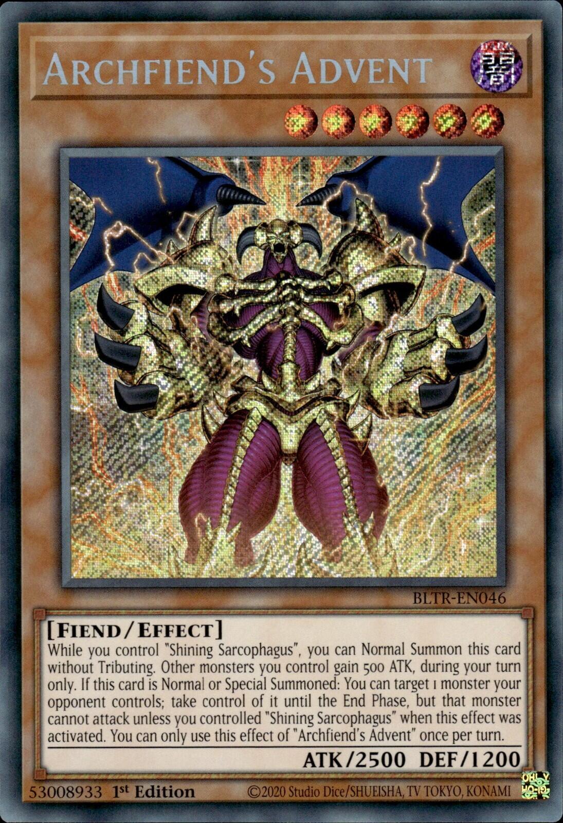 Archfiend's Advent [BLTR-EN046] Secret Rare | Galaxy Games LLC