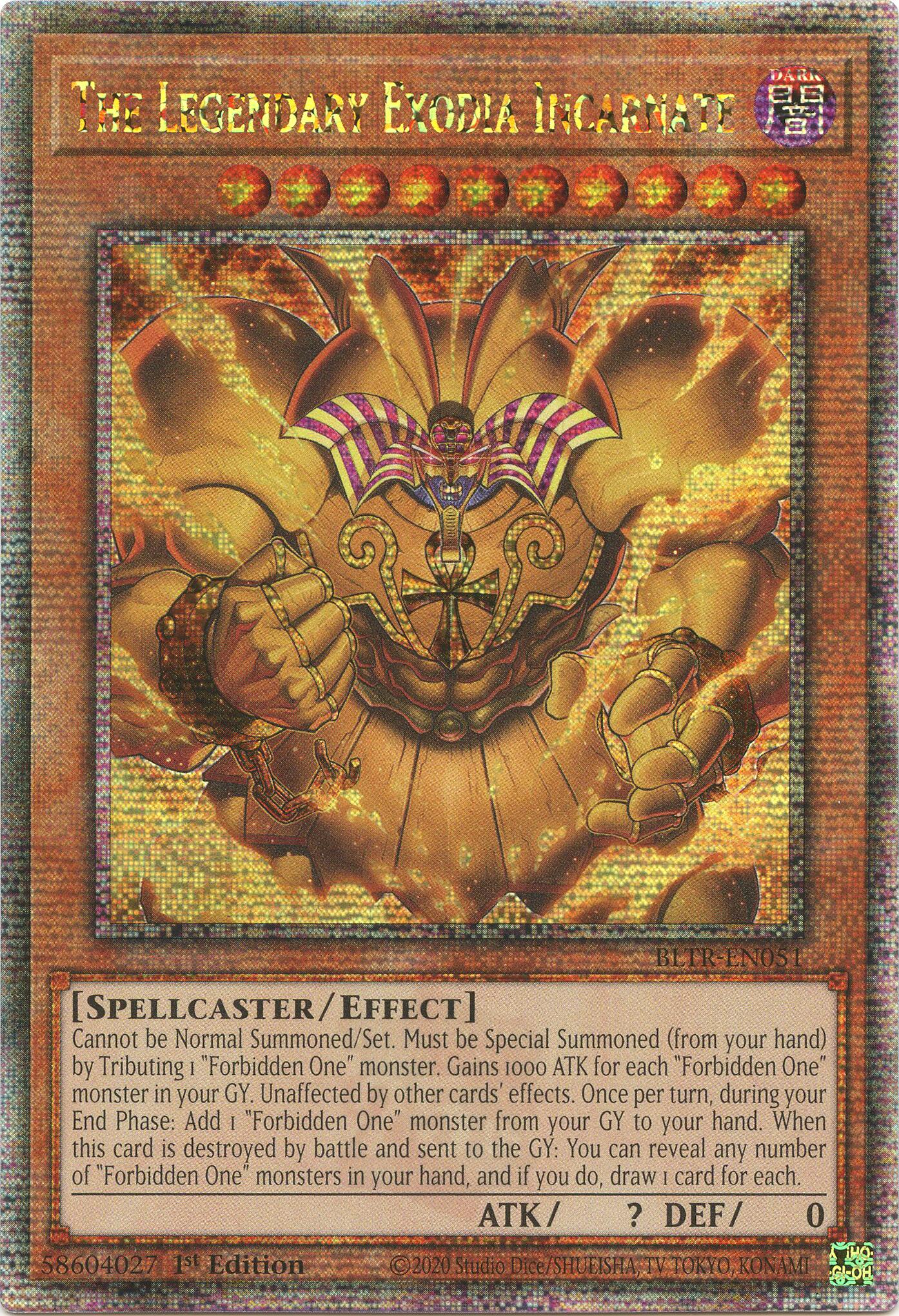 The Legendary Exodia Incarnate (Quarter Century Secret Rare) [BLTR-EN051] Quarter Century Secret Rare | Galaxy Games LLC