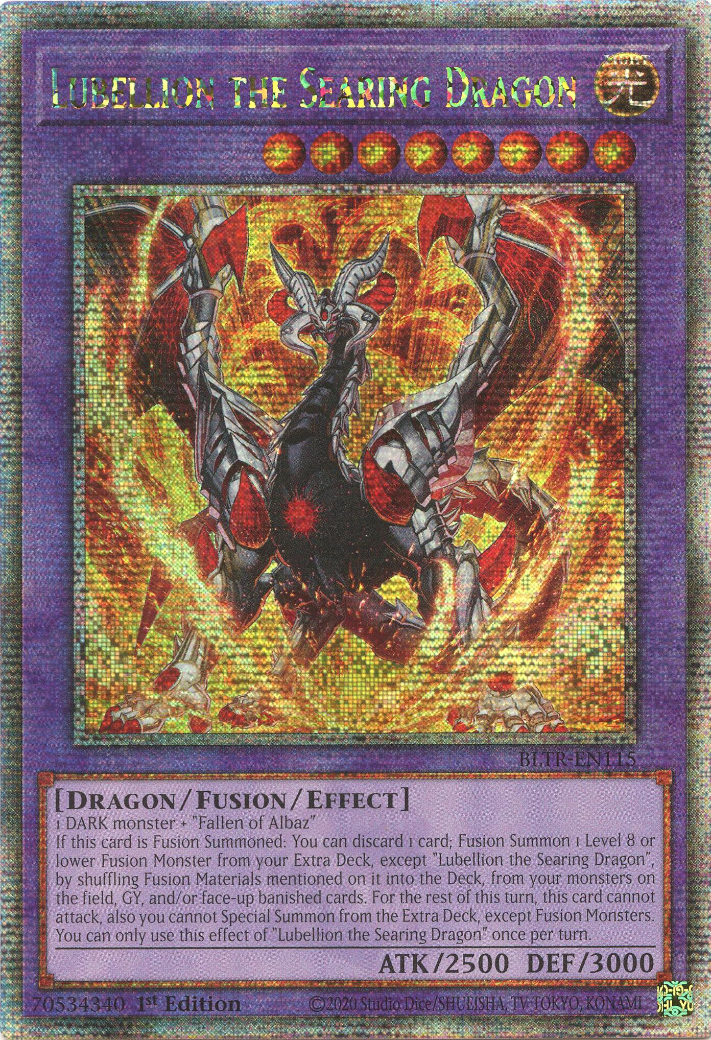 Lubellion the Searing Dragon (Quarter Century Secret Rare) [BLTR-EN115] Quarter Century Secret Rare | Galaxy Games LLC