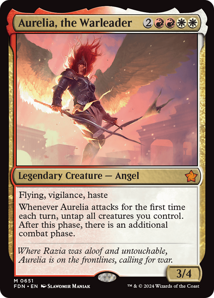 Aurelia, the Warleader [Foundations] | Galaxy Games LLC