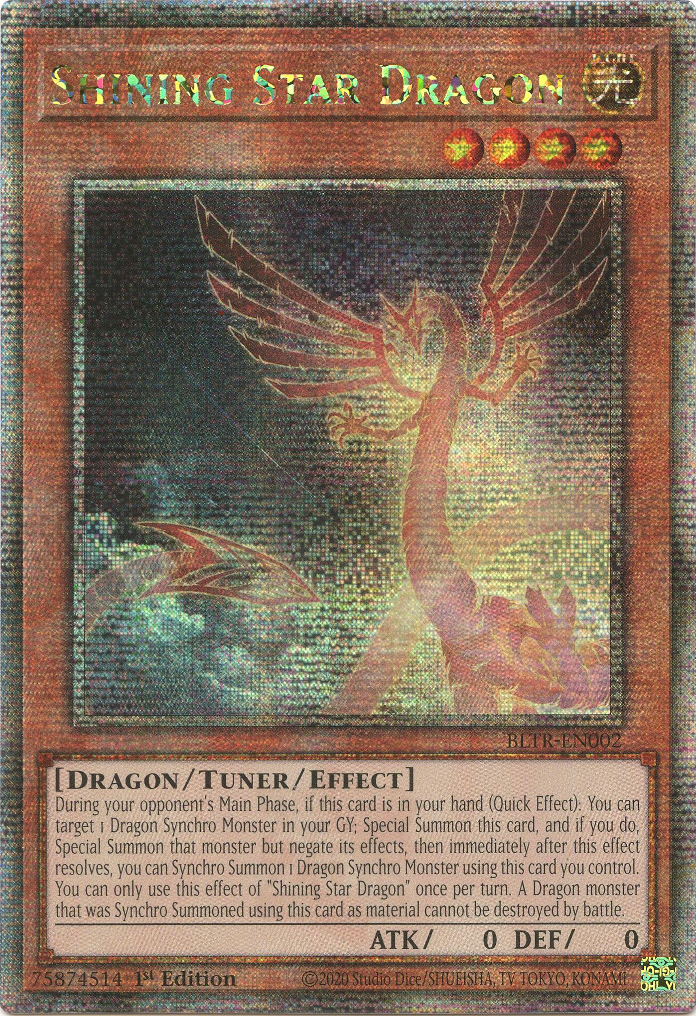 Shining Star Dragon (Quarter Century Secret Rare) [BLTR-EN002] Quarter Century Secret Rare | Galaxy Games LLC