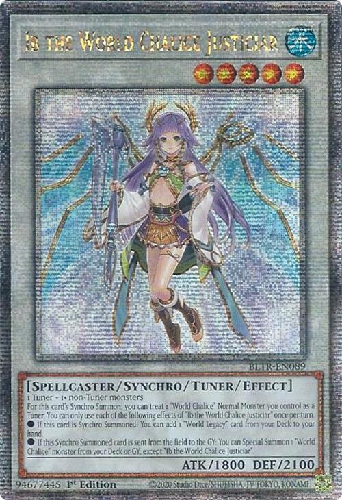 Ib the World Chalice Justiciar (Quarter Century Secret Rare) [BLTR-EN089] Quarter Century Secret Rare | Galaxy Games LLC