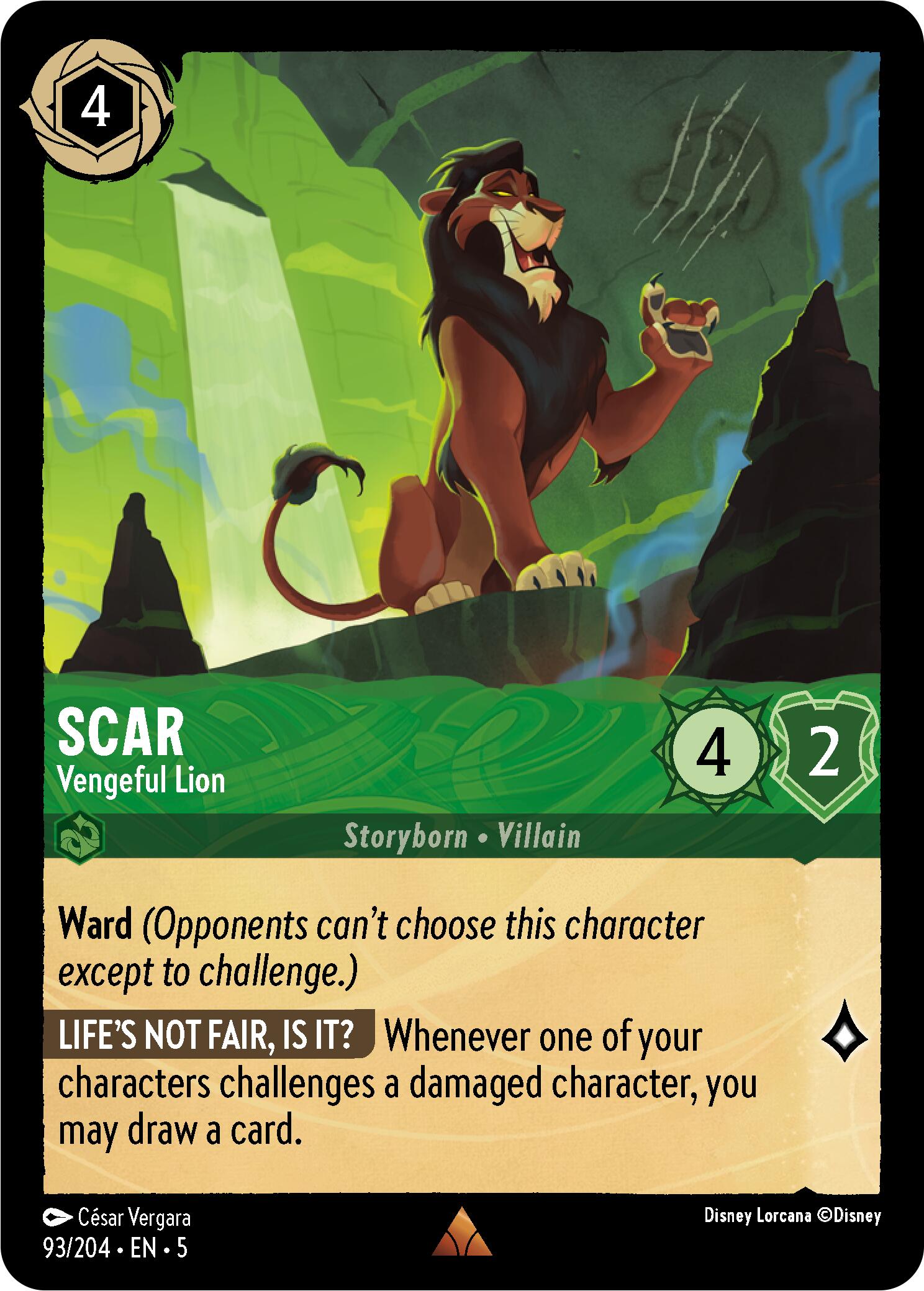 Scar - Vengeful Lion (93/204) [Shimmering Skies] | Galaxy Games LLC