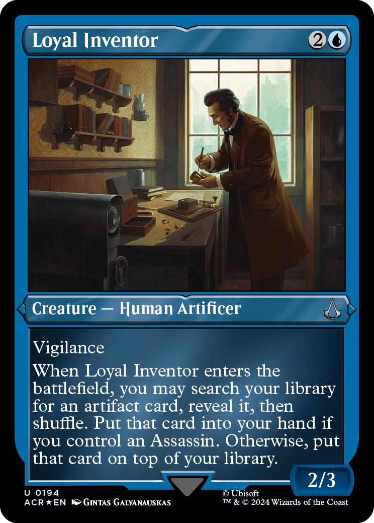 Loyal Inventor (Foil Etched) [Assassin's Creed] | Galaxy Games LLC