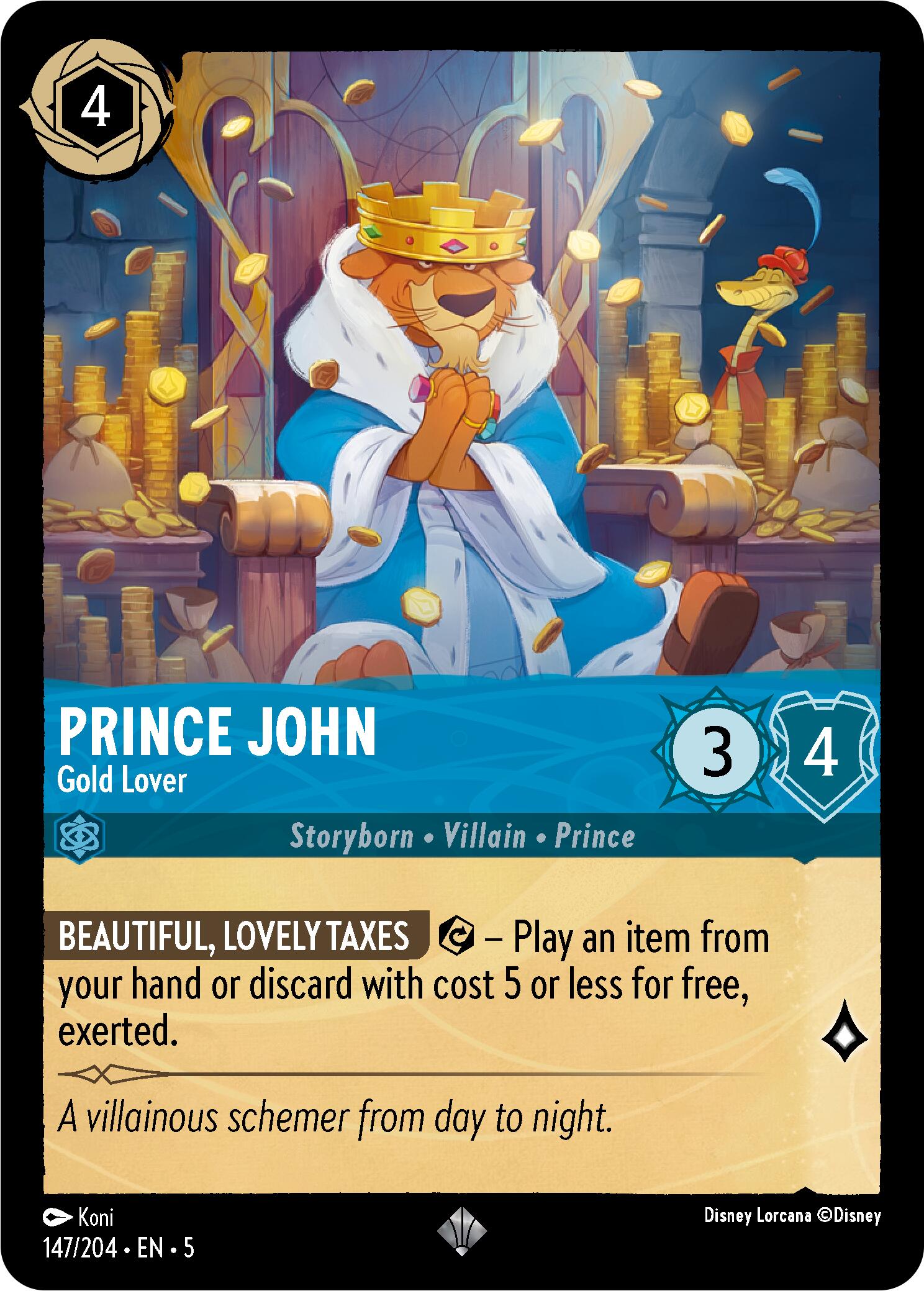 Prince John - Gold Lover (147/204) [Shimmering Skies] | Galaxy Games LLC