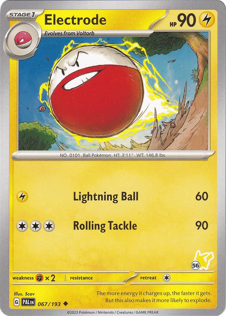 Electrode (067/193) (Pikachu Stamp #56) [Battle Academy 2024] | Galaxy Games LLC