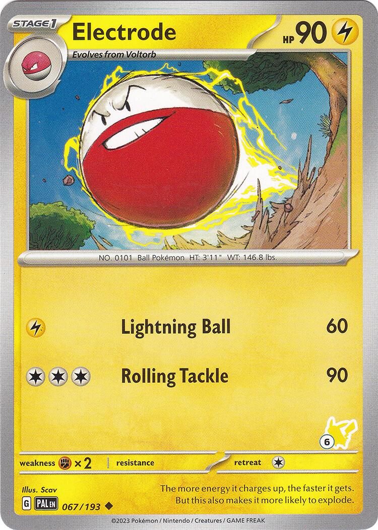 Electrode (067/193) (Pikachu Stamp #6) [Battle Academy 2024] | Galaxy Games LLC