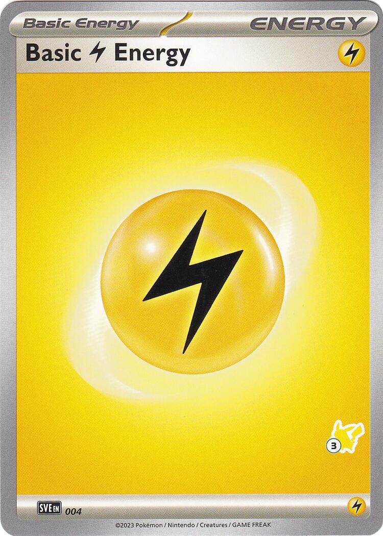 Basic Lightning Energy (004) (Pikachu Stamp #3) [Battle Academy 2024] | Galaxy Games LLC