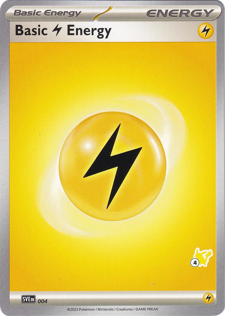 Basic Lightning Energy (004) (Pikachu Stamp #4) [Battle Academy 2024] | Galaxy Games LLC