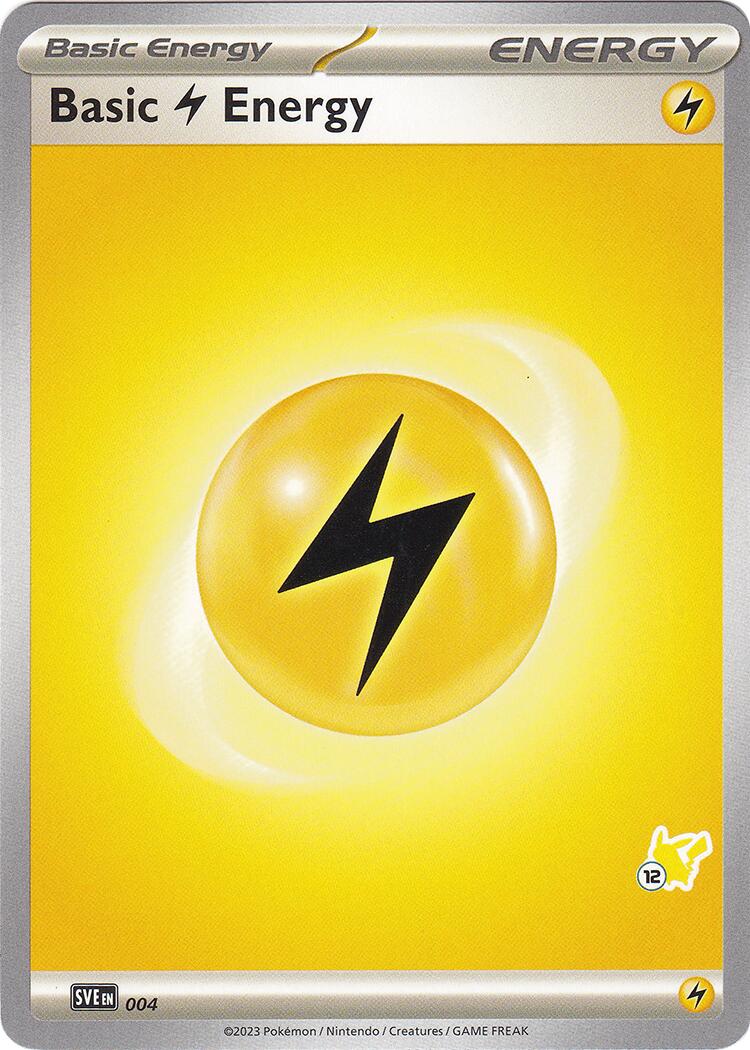 Basic Lightning Energy (004) (Pikachu Stamp #12) [Battle Academy 2024] | Galaxy Games LLC