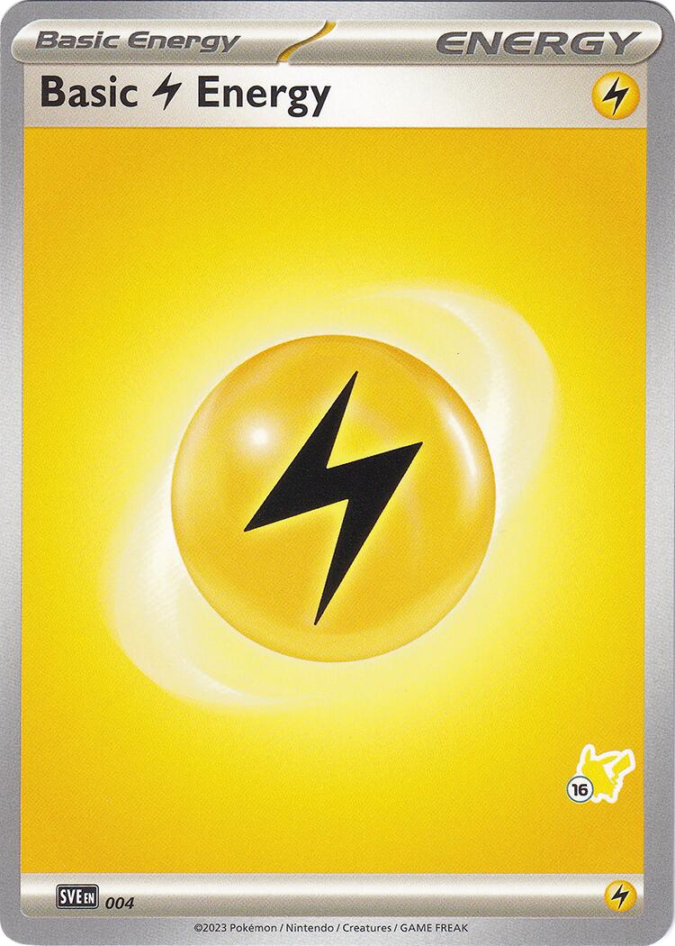 Basic Lightning Energy (004) (Pikachu Stamp #16) [Battle Academy 2024] | Galaxy Games LLC