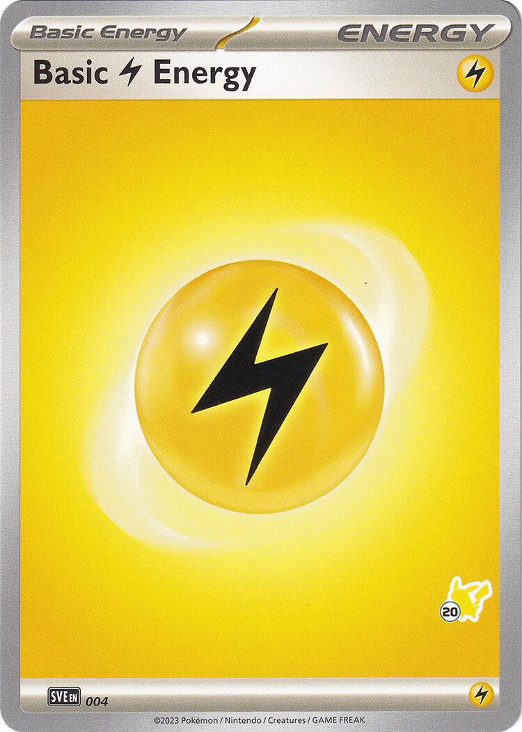 Basic Lightning Energy (004) (Pikachu Stamp #20) [Battle Academy 2024] | Galaxy Games LLC