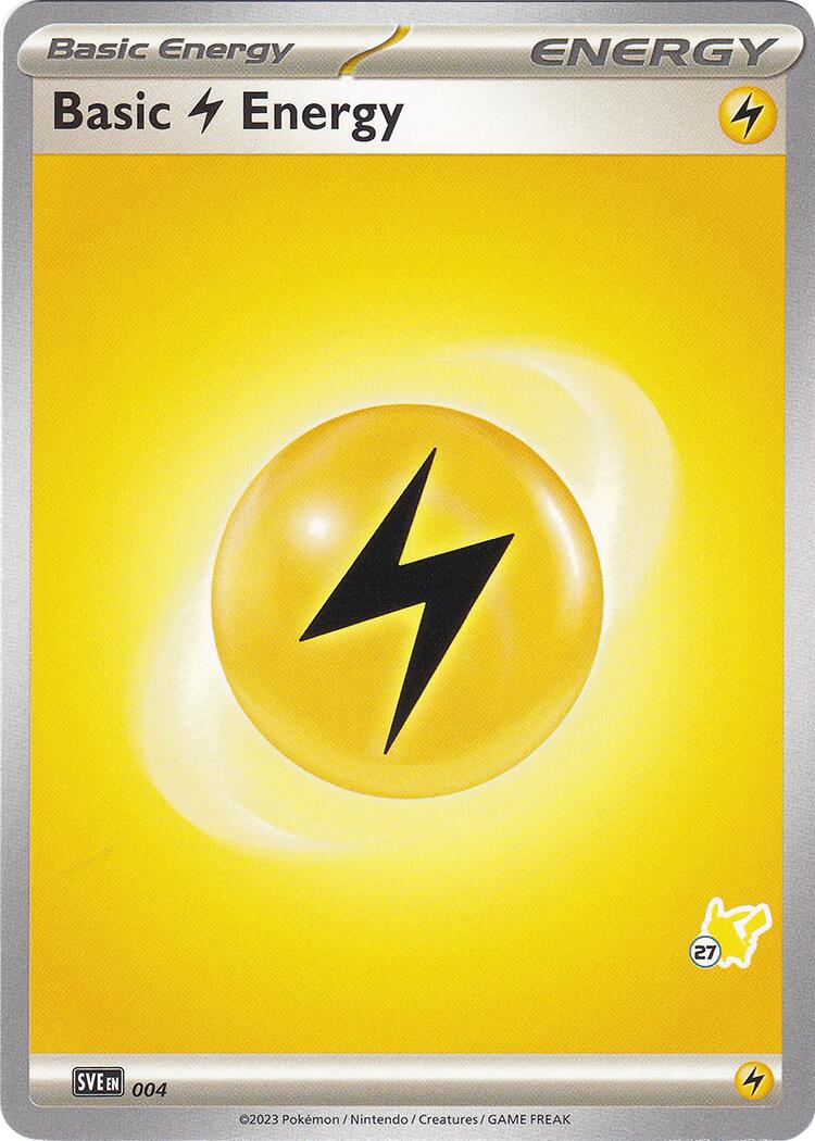 Basic Lightning Energy (004) (Pikachu Stamp #27) [Battle Academy 2024] | Galaxy Games LLC