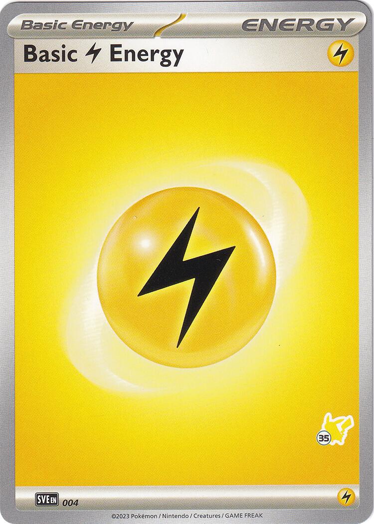 Basic Lightning Energy (004) (Pikachu Stamp #35) [Battle Academy 2024] | Galaxy Games LLC
