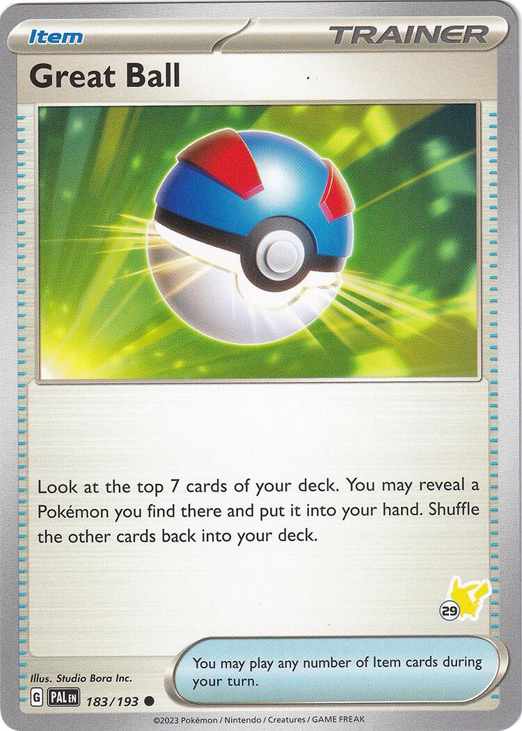 Great Ball (183/193) (Pikachu Stamp #29) [Battle Academy 2024] | Galaxy Games LLC