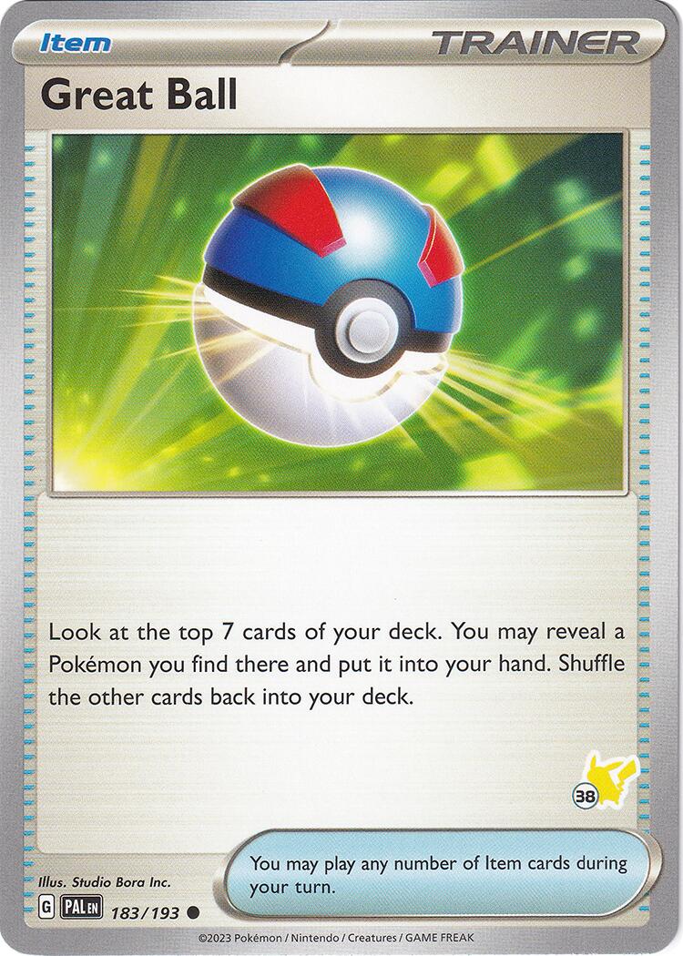 Great Ball (183/193) (Pikachu Stamp #38) [Battle Academy 2024] | Galaxy Games LLC