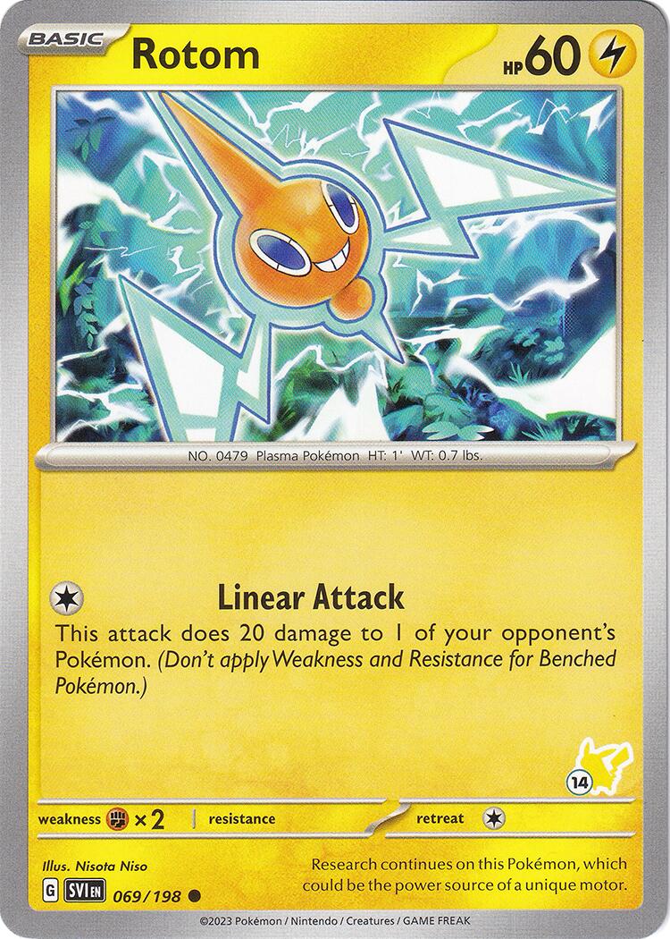 Rotom (069/198) (Pikachu Stamp #14) [Battle Academy 2024] | Galaxy Games LLC