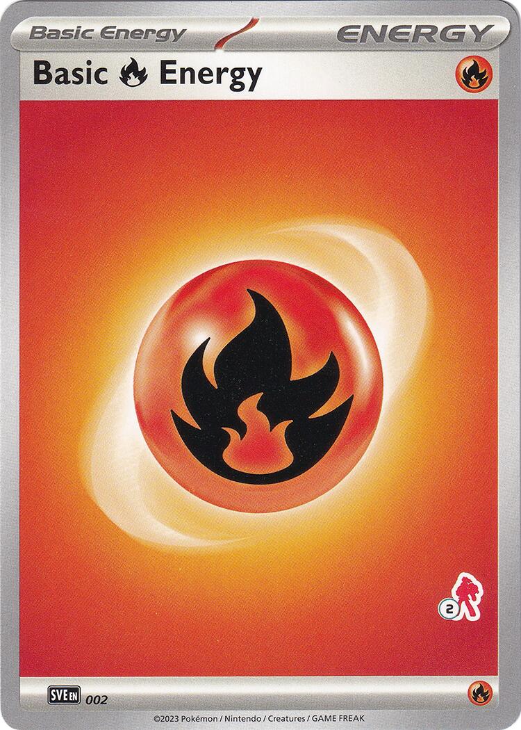 Basic Fire Energy (002) (Armarouge Stamp #2) [Battle Academy 2024] | Galaxy Games LLC
