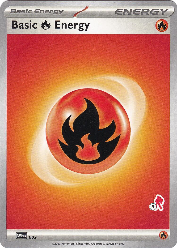 Basic Fire Energy (002) (Armarouge Stamp #3) [Battle Academy 2024] | Galaxy Games LLC