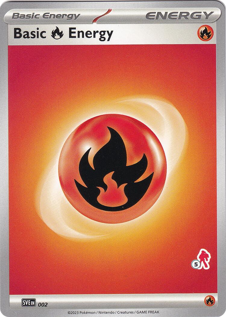 Basic Fire Energy (002) (Armarouge Stamp #5) [Battle Academy 2024] | Galaxy Games LLC
