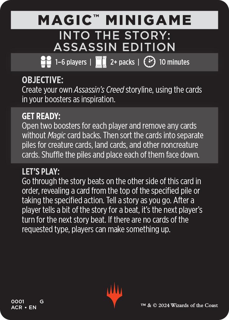 Into The Story: Assassin Edition (Magic Minigame) [Assassin's Creed Minigame] | Galaxy Games LLC