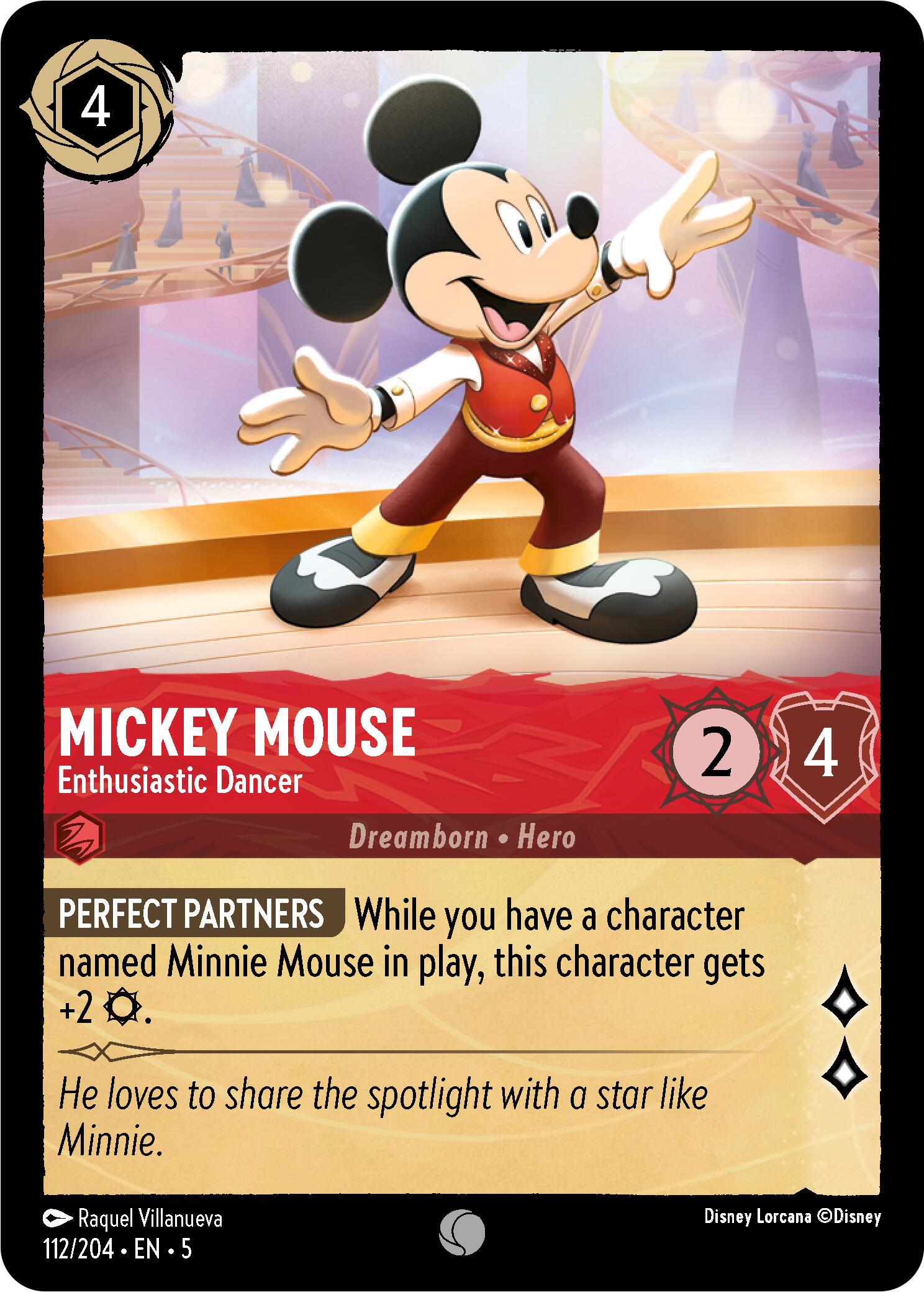 Mickey Mouse - Enthusiastic Dancer (112/204) [Shimmering Skies] | Galaxy Games LLC