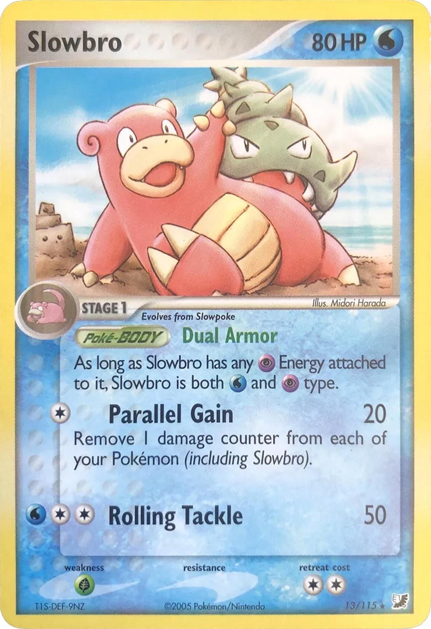 Slowbro (13/115) (Theme Deck Exclusives) [EX: Unseen Forces] | Galaxy Games LLC