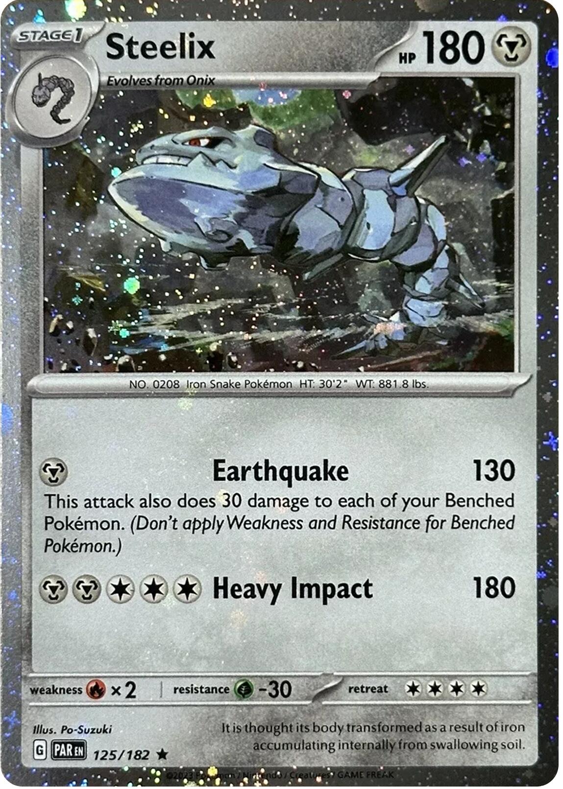 Steelix (125/182) (Cosmos Holo) [Scarlet & Violet: Paradox Rift] | Galaxy Games LLC