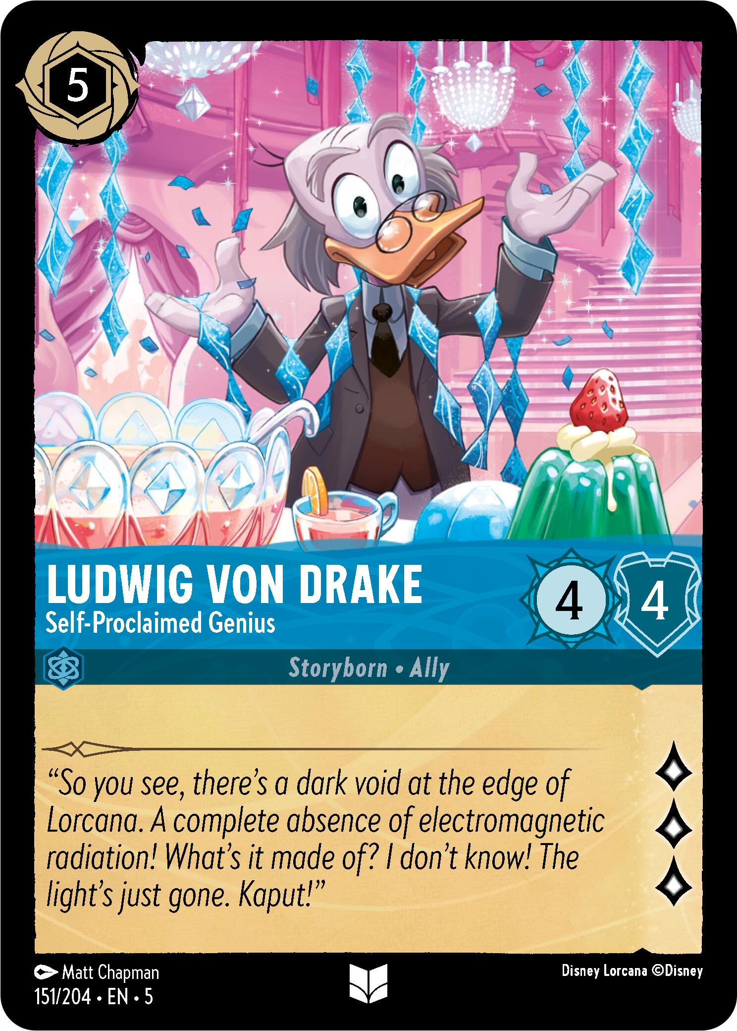 Ludwig Von Drake - Self-Proclaimed Genius (151/204) [Shimmering Skies] | Galaxy Games LLC