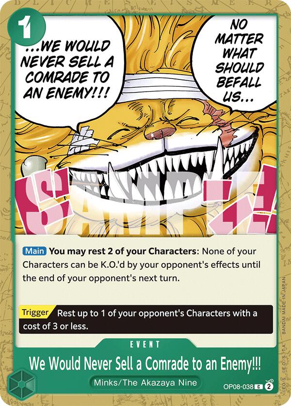 We Would Never Sell a Comrade to an Enemy!!! [Two Legends] | Galaxy Games LLC