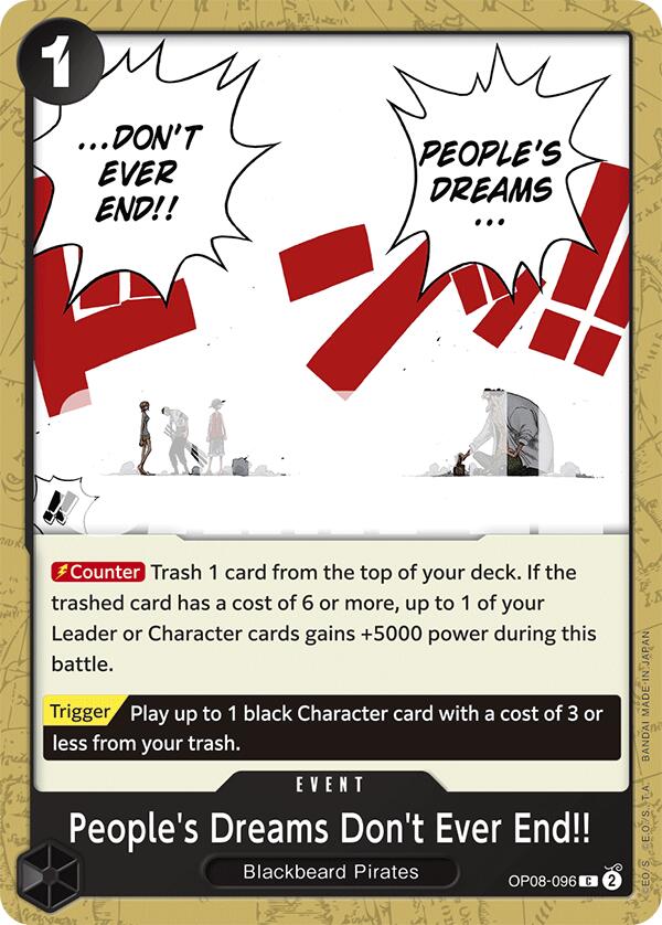 People's Dreams Don't Ever End!! [Two Legends] | Galaxy Games LLC