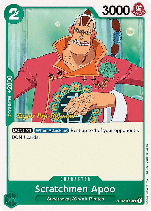 Scratchmen Apoo [Super Pre-Release Starter Deck: Worst Generation] | Galaxy Games LLC