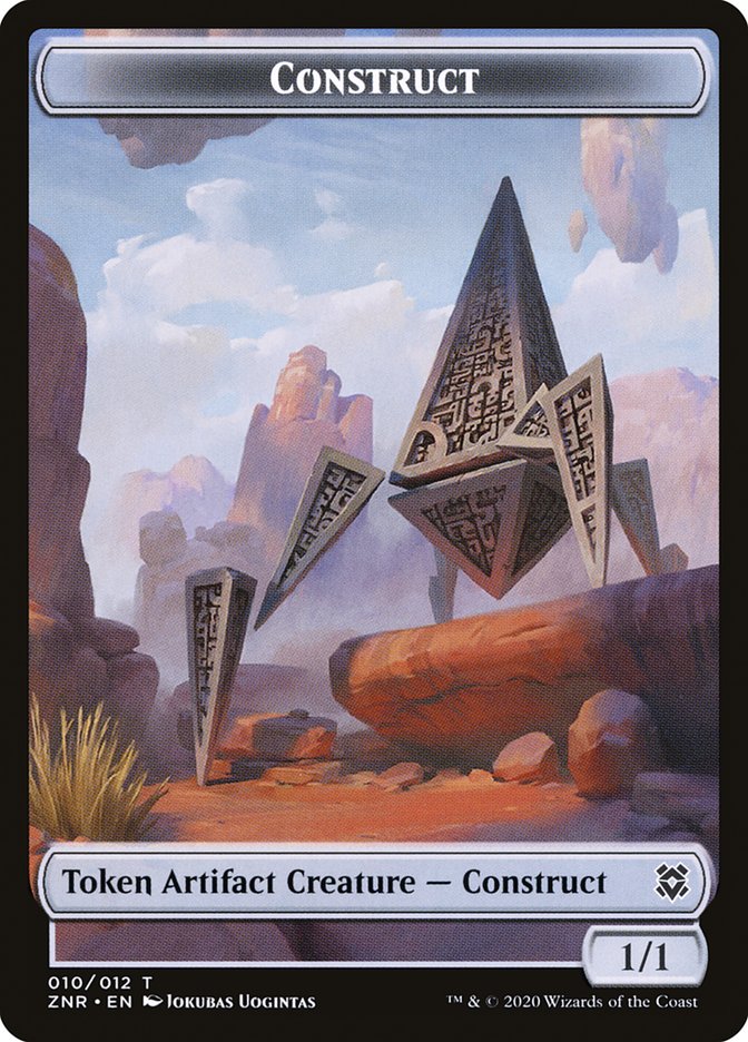 Angel Warrior // Construct Double-Sided Token [Zendikar Rising Tokens] | Galaxy Games LLC