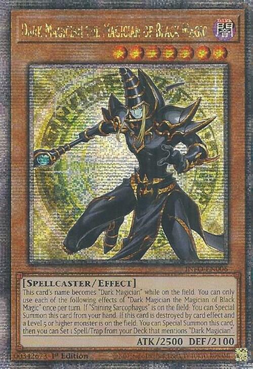 Dark Magician the Magician of Black Magic (Quarter Century Secret Rare) [INFO-EN006] Quarter Century Secret Rare | Galaxy Games LLC